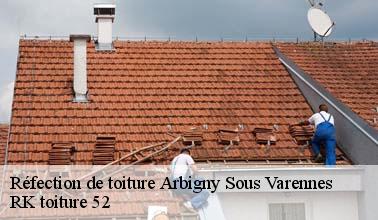Les travaux de réfection de la toiture d'un immeuble à Arbigny Sous Varennes dans le 52500