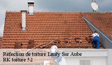 Les travaux de réfection de la toiture à Lanty Sur Aube dans le 52120