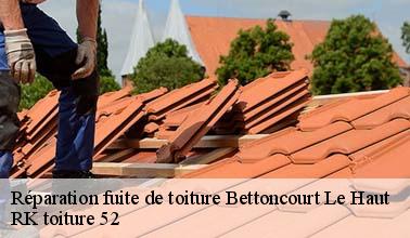 L'intervention de RK toiture 52 pour effectuer les travaux de réparation des fuites sur le toit à Bettoncourt Le Haut dans le 52230