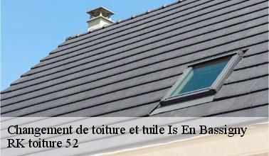 Les travaux de changement des tuiles à Is En Bassigny dans le 52140