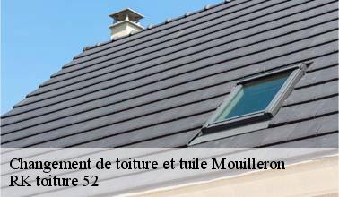 Les travaux de changement des tuiles à Mouilleron dans le 52160